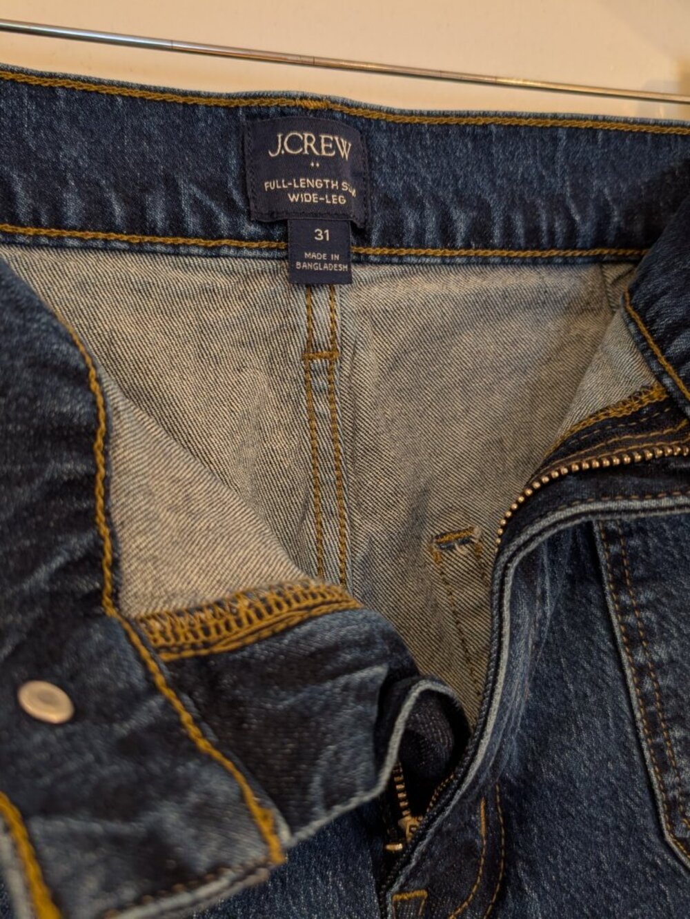 J. Crew Slim wide-leg patch-pocket jean in all-day stretch - Size 31 - Picture 6 of 11